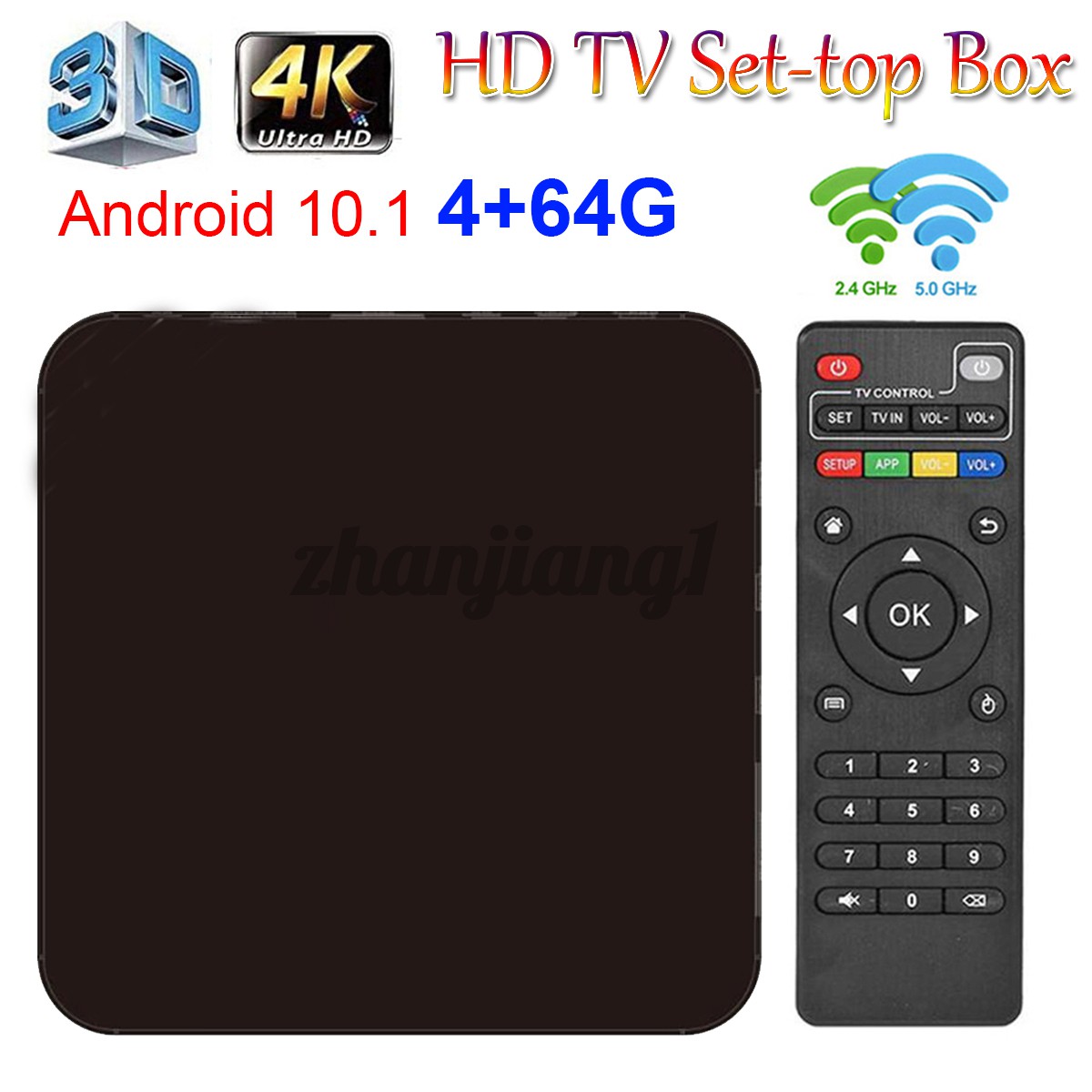 Thiết Bị Chuyển Đổi Tv Thường Thành Smart Tv Mx9 Tv Box 4k Android 10.1 5g 3d Wifi 4 + 64gb Quad Core