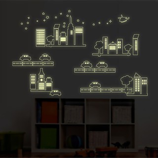 Miếng Dán Tường Hình Xe Tải Phát Sáng Trong Đêm