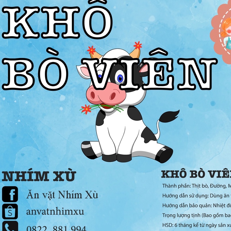 Khô bò viên 250g - Ăn vặt Nhím Xù