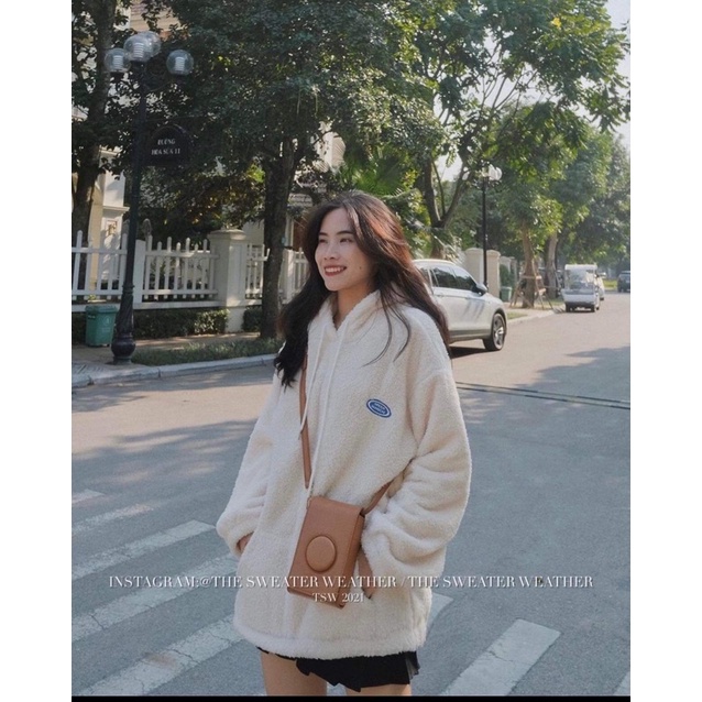 Áo hoodie lông thêu logo Nữ [ Freeship]🌸 Jacket from rộng có mũ Ullzang 🌸 | BigBuy360 - bigbuy360.vn