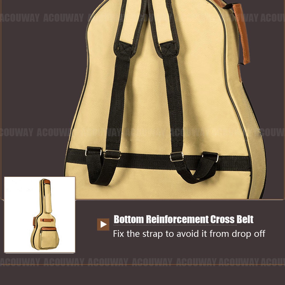 COD 41inch Guitar bag cover waterproof guitar Backpack case with Shoulder Straps front Pockets 8mm Cotton Padded