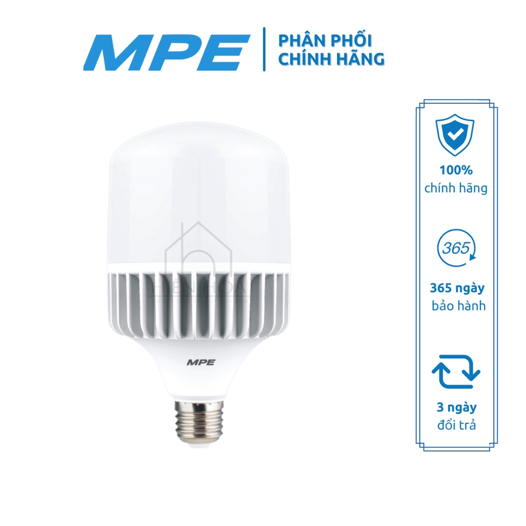 Bóng đèn LED bulb nhôm cao cấp MPE 20W - 30W - 40W - 50W - 60W - 80W ( tiêu chuẩn Châu Âu )