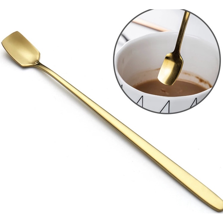 Thìa xi vàng uống cafe ăn kem