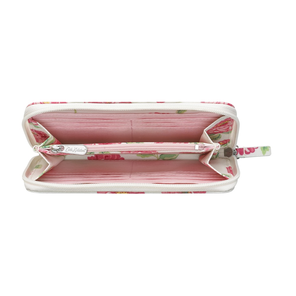 Cath Kidston - Ví cầm tay Continental Zip Wallet Dahlia - 1010015 - Warm Cream