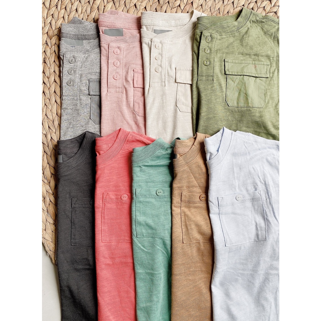 Áo thun Bigbaby bé trai 4-14T, chất liệu thun trơn đơn giản mềm mát cho bé