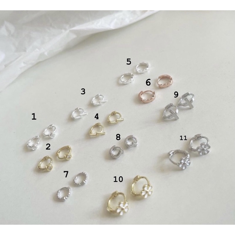 1 CHIẾC khoen tròn nhỏ nhiều mẫu đeo vành tai size nhỏ