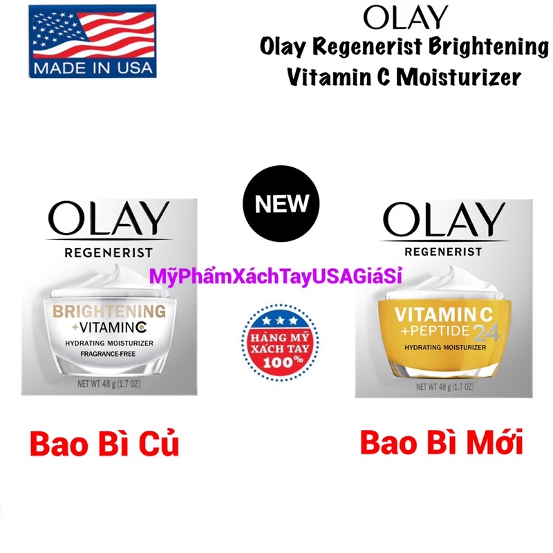 Kem dưỡng trắng sáng màu da Olay Regenerist Brightening Vitamin C Moisturizer 48g