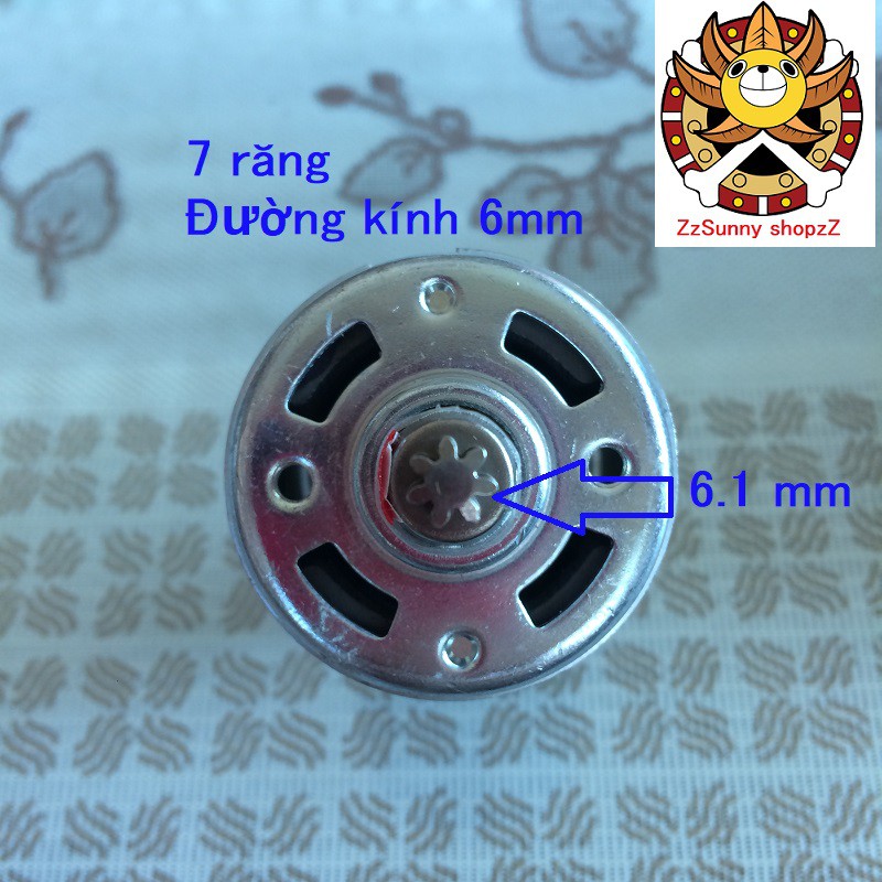 Motor 775 12V-18V FNT 18600 RPM thay khoan pin kèm bánh răng
