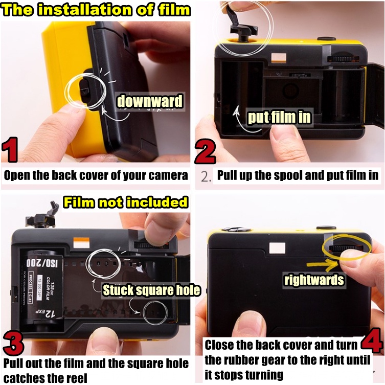 Hình ảnh Máy ảnh phim lomo 35mm với vỏ máy trong suốt chống thấm nước phong cách vintage có thể tái sử dụng #8