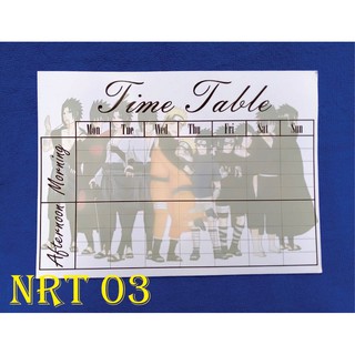 Thời khóa biểu Naruto (5 mẫu) - có nhiều mẫu Anime, Manga, Game