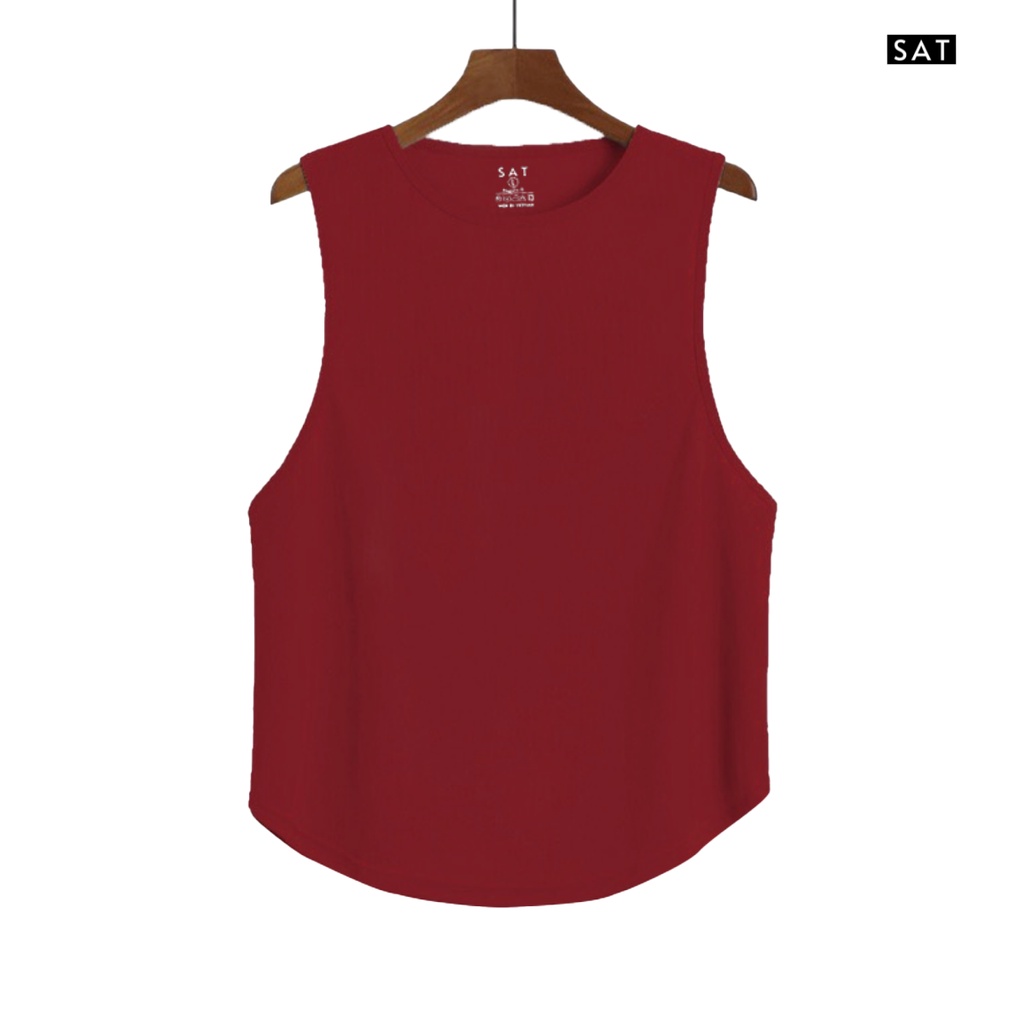 Áo thun ba lỗ tanktop basic nam, vải mè mềm mịn, thoáng khí, trẻ trung chuẩn form SAT - BF01