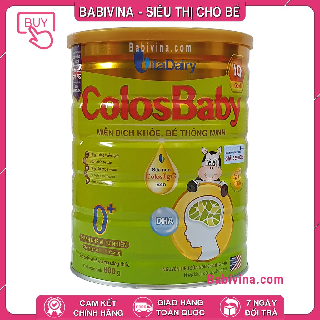 [LẺ GIÁ SỈ] Sữa Colosbaby IQ 0 - 1 - 2 - 800g | Mua Colosbaby Chính hãng, Date Mới Nhất, Giá Tốt Nhất Tại Babivina