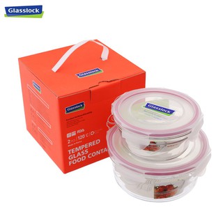 [GLASSLOCK] Bộ hộp thủy tinh cường lực GL1684 (450ml và 930ml) - Made in Korea