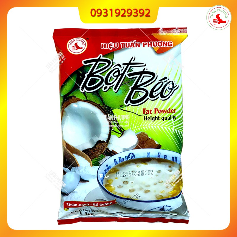 Bột béo Tuấn Phương1kg/10 GÓI, nguyên liệu pha chế đồ uống , chè bưởi , chè dừa , chè đậu