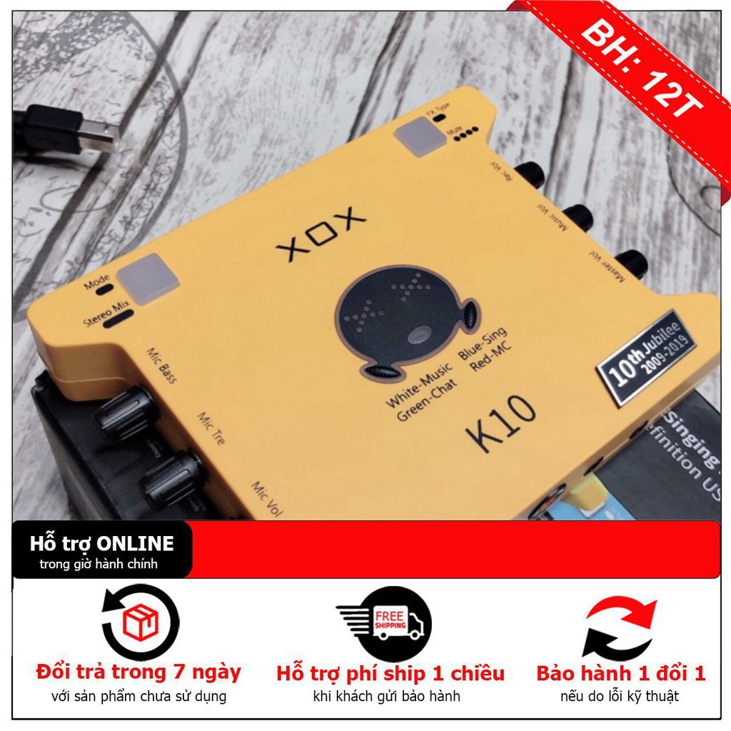 [ HÀNG CHẤT LƯỢNG] Bộ sound card k10 2020 phiên bản kỷ niệm 10 năm hãng ra dòng xox- Sound card k10 bản tiếng anh đã kèm