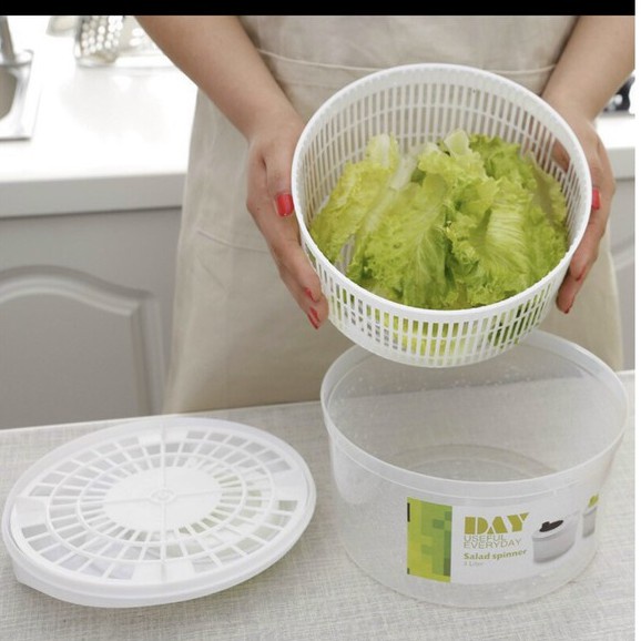 Rổ Quay Rau Quả Fitis Nora Salad Spinner ráo rau ngay tức thì, giữ được độ tươi lâu của thực phẩm [FREESHIP]]