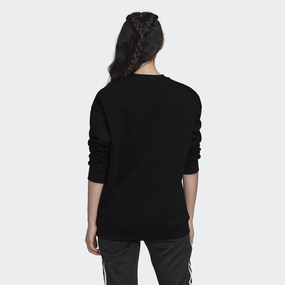 Áo Nỉ adidas ORIGINALS Nữ Trefoil Crew Sweatshirt Màu đen FM3272