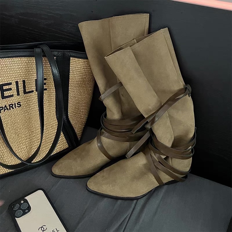 TKLIHN Giày BOOTS cao bồi phong cách Y2K HOT TREND FASHIONITA 2022