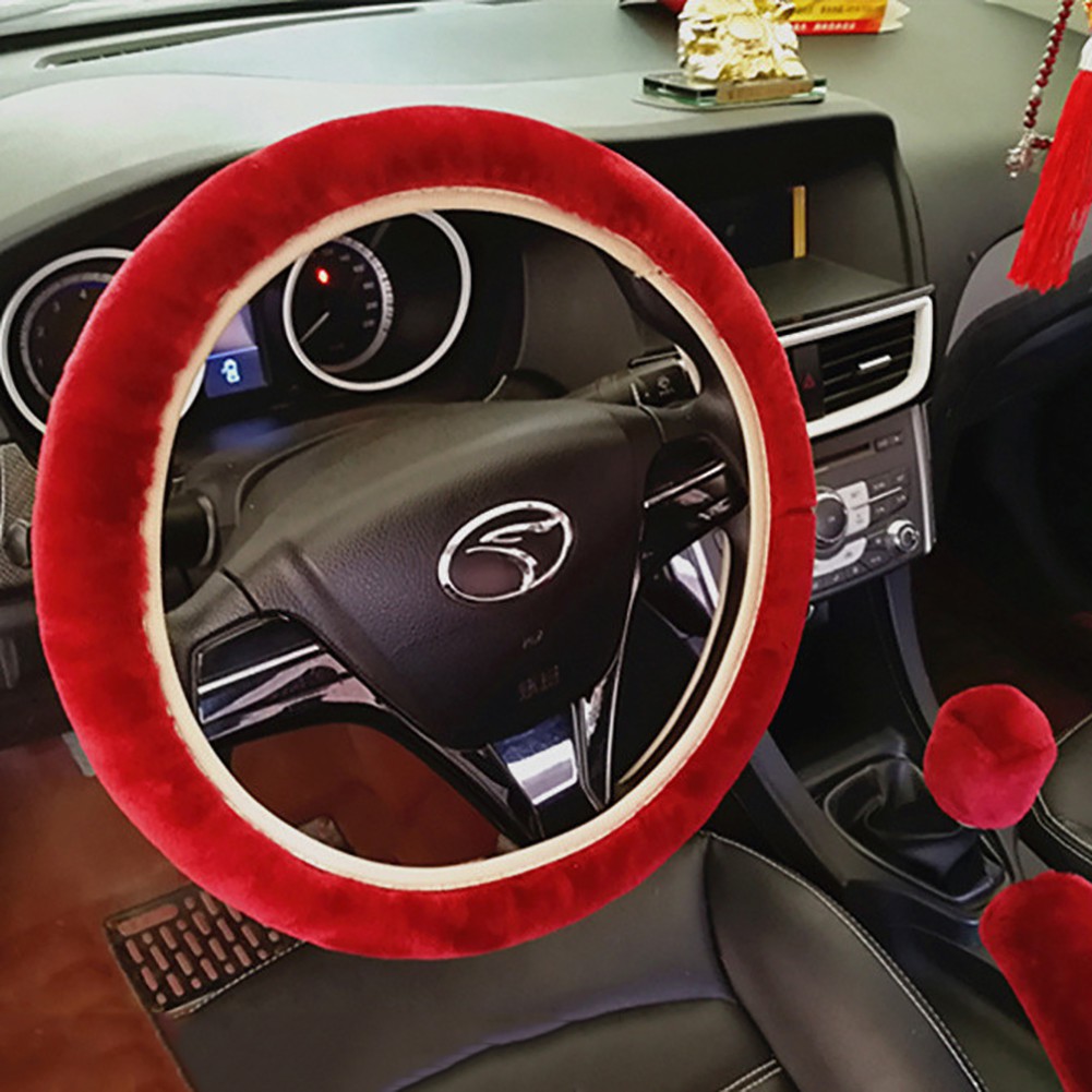 Bộ vỏ bọc vô lăng + cần gạt số + cần gạt phanh chất lượng cao cho xe hơi