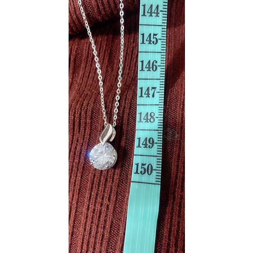 Mặt đá 1 viên đá cz 10ly bạc thật NGỌC MẬU