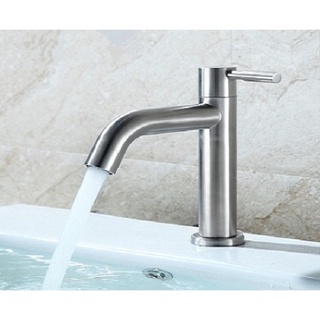 Vòi rửa mặt | Vòi lavabo lạnh inox 304 cao cấp VL03 tăng dây cấp inox