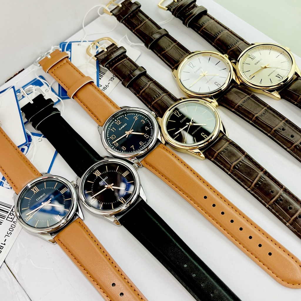 Đồng hồ nam dây da Casio MTP V005GL FULL 6 Mẫu
