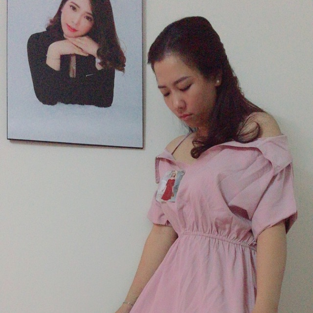 Đầm sơ mi dây trễ vai (ẢNH THẬT)