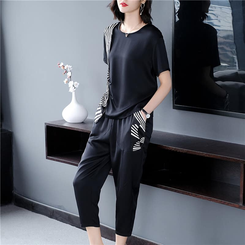 BM9631 - Set áo và quần nữ cho người mập