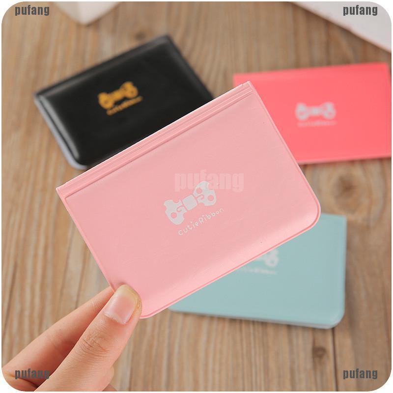 Bóp đựng thẻ màu kẹo bằng da PU kích thước 10.2x8cm tiện dụng