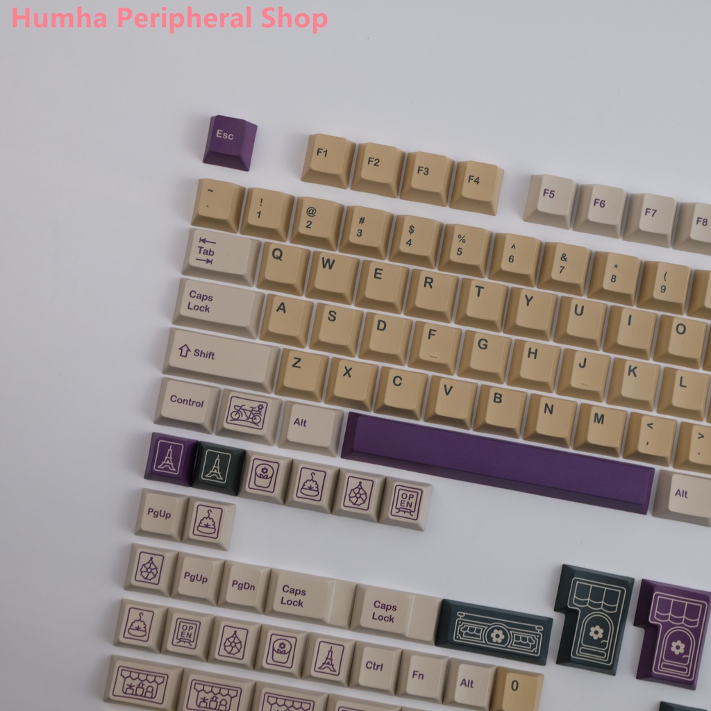 Bàn Phím Cơ Humha Fleuriste 142 Phím Chất Liệu PBT Nhuộm Màu Độc Đáo