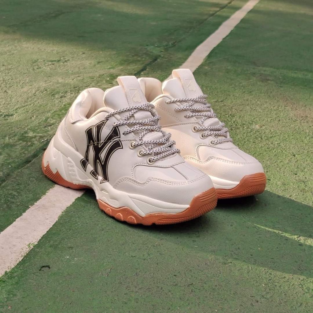 [FREE SHIP] Giày sneaker 𝗠𝗟𝗕 Tăng chiều cao 5cm - Logo Ny Đen Đế Nâu Logo In 3D | BigBuy360 - bigbuy360.vn