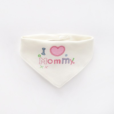 Yếm tam giác cao cấp cotton chống thấm i love mommy