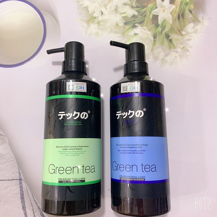 Dầu gội xả trà xanh meiki kiềm dầu cho da đầu và cân bằng độ ẩm phục hồi hư tổn cho mái tóc Meiki 780ml