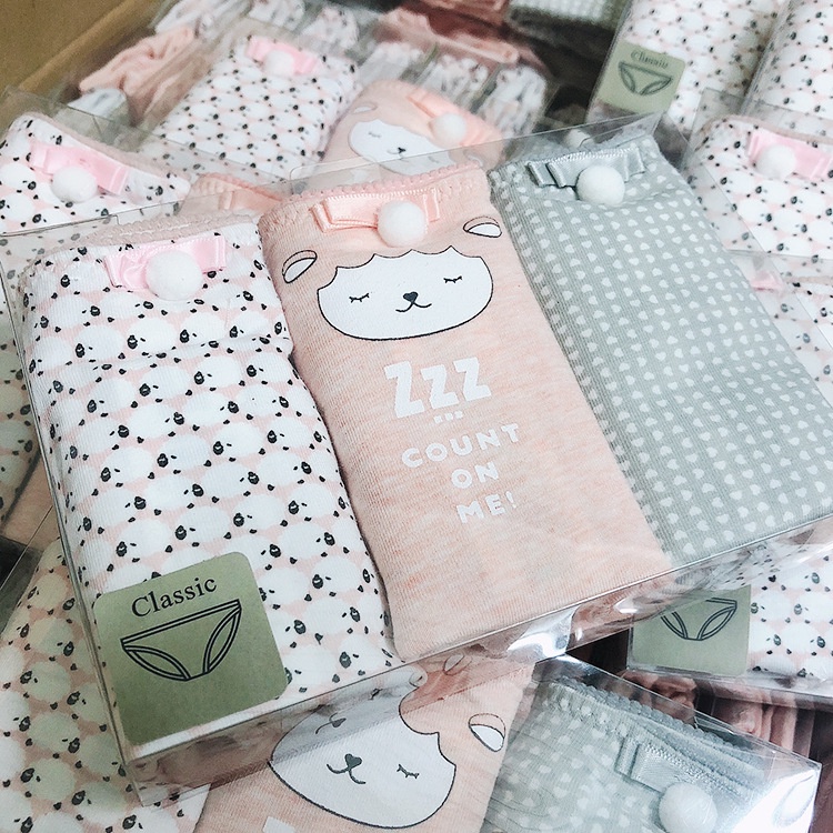 Set 3 Quần Lót Nữ Oysho, Đồ Lót Nữ Cao Cấp Hàng Xuất Dư Oysho Mẫu Sheep