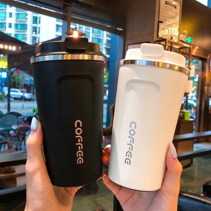 Ly giữ nhiệt coffeeholic chống tràn inox 304 cao cấp cầm tay giữ nhiệt 12h dung tích 510ml KBO39
