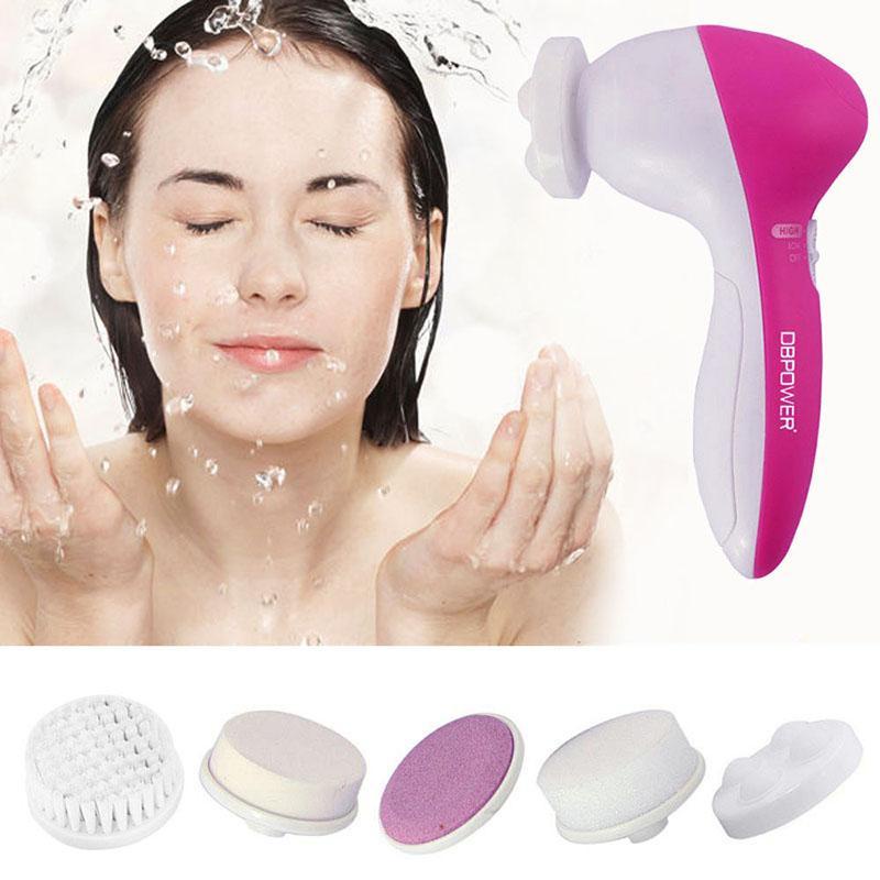 Máy rửa mặt massage 5 trong 1 beauty care cầm tay, Vệ sinh và chăm sóc da giúp da sạch mụn và trắng sáng, chăm sóc da