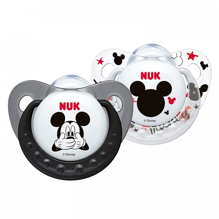 Ty ngậm Nuk silicone đôi Mickey sleeptime đủ size