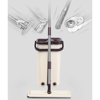 Cây lau nhà tự động vắt & làm sạch tặng 2 bông lau squeeze n' mop