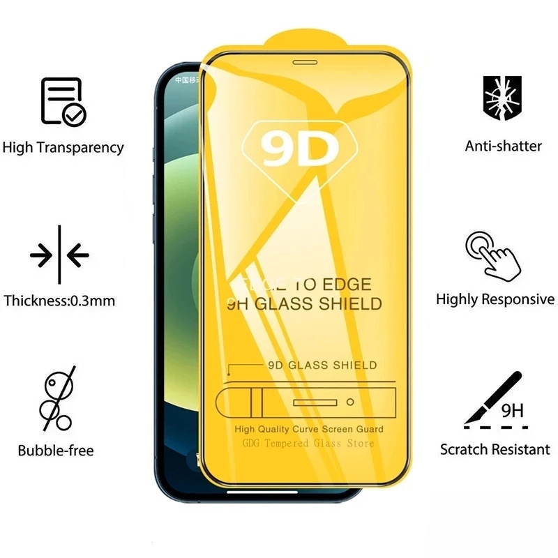 Ốp Điện Thoại Mặt Kính 9D Cho Vivo Y21 Y21S Y33S Y15S Y15A V21 V20 Pro V21E Y20 Y20S Y12S Y20i Y53S Y72 Y73S Y12 Y15 Y17 Y11 Y50 Y30 Y91 Y93 Y95 Y91C