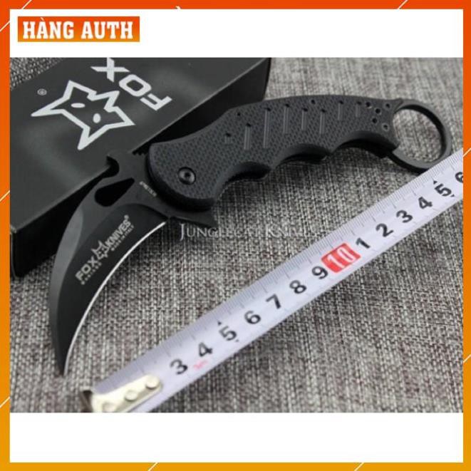 Dao Phượt Gấp karambit Fox đen Cắt Gọt Hoa Quả