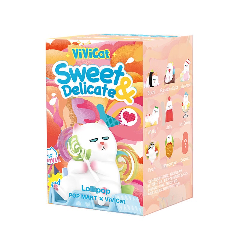 ❤sản phẩm chính thức❤ViViCat Phong cách thực phẩm POPMART Hộp mù Quà tặng Con búp bê Người mẫu Đồ chơi