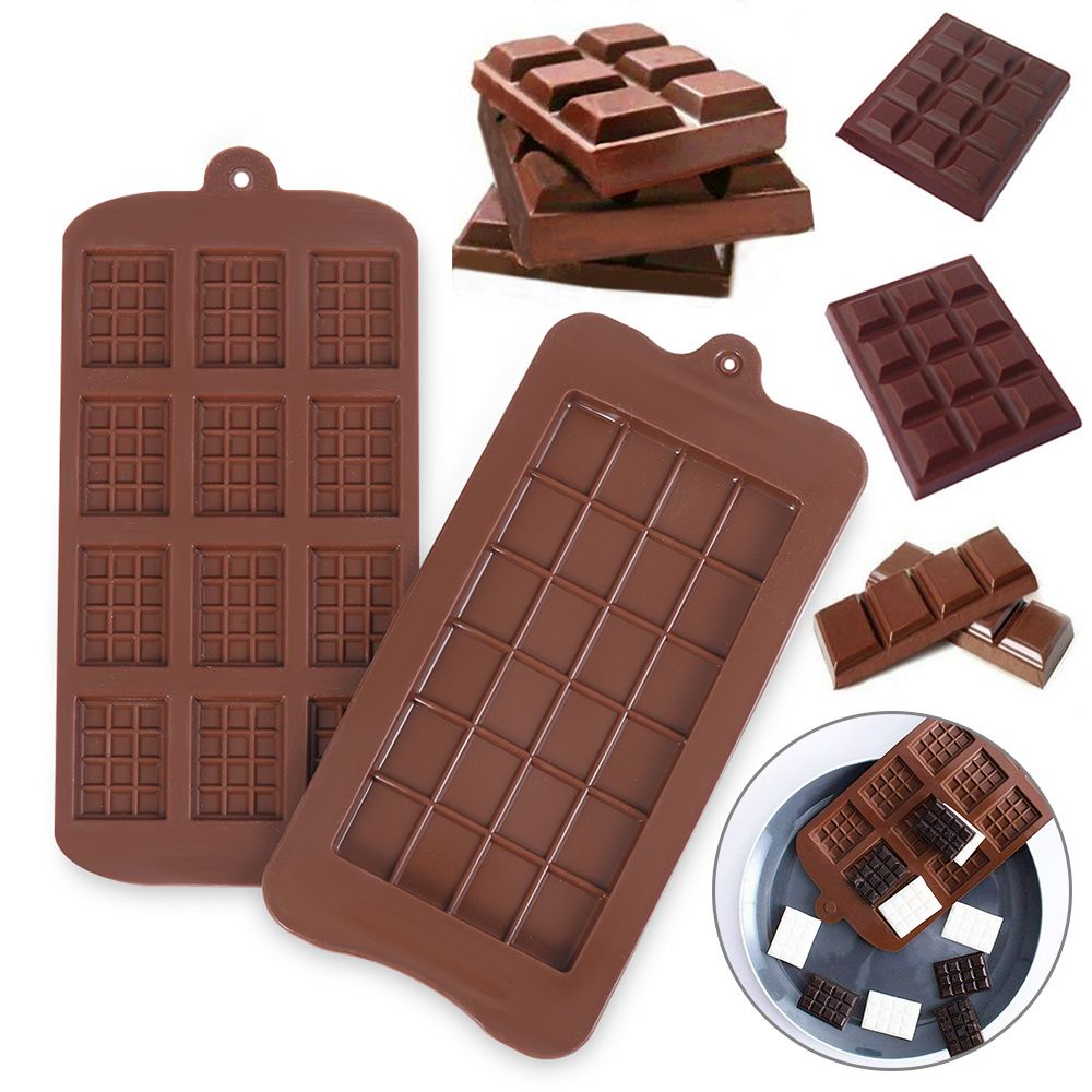 Khuôn silicone tạo hình bánh waffle/ chocolate/ kẹo hình thanh dài