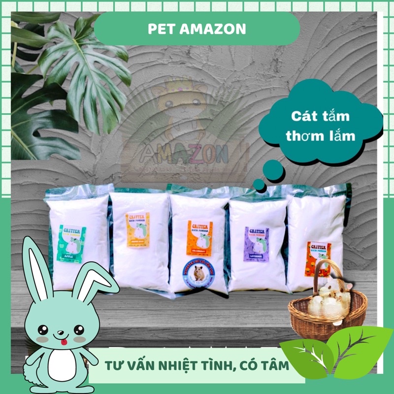 cát tắm thơm dành cho hamster 1kg có 5 mùi