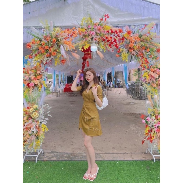 Váy li hạt dún sườn ZARA