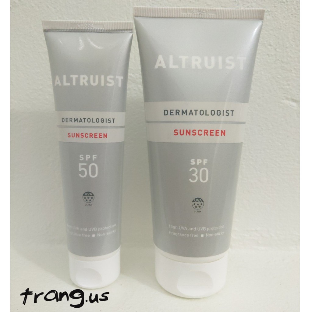 Kem chống nắng Altruist Dermatologist Sunscreen SPF30 và SPF50