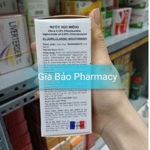 Nước súc miệng ELUDRIL 90ml mẫu mới date xa