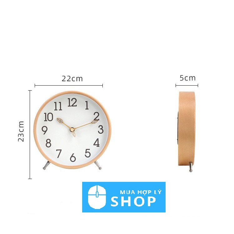 ĐỒNG HỒ ĐỂ BÀN GỖ NGUYÊN BẢN MJK TRANG TRÍ PHONG CÁCH HIỆN ĐẠI XU HƯỚNG CHÂU ÂU - Hàng Nhập Khẩu