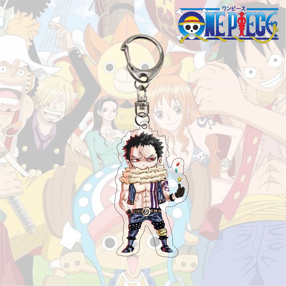Móc chìa khóa in hình nhân vật One Piece bằng nhựa Acrylic in hai mặt
