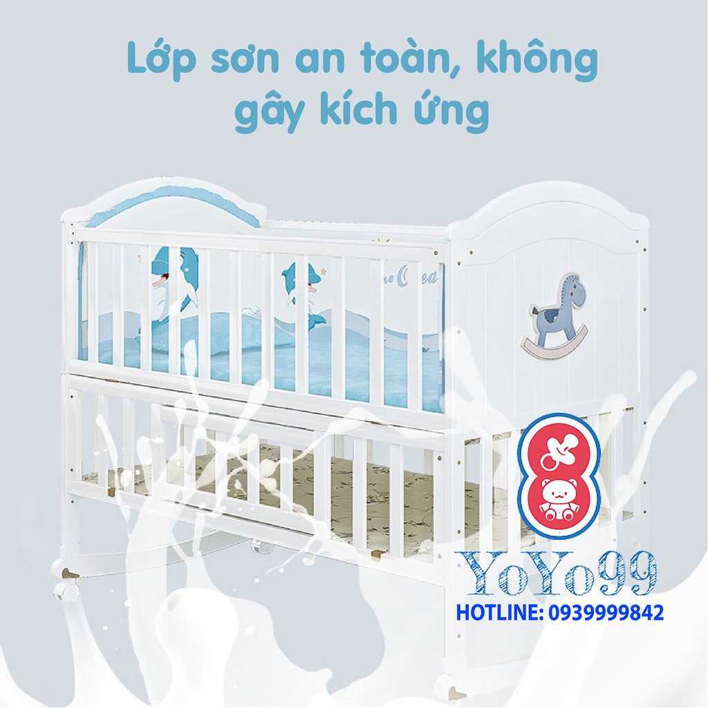 Nôi Cũi Gỗ 2 Tầng Cao Cấp Umoo Chính Hãng UM - 0862