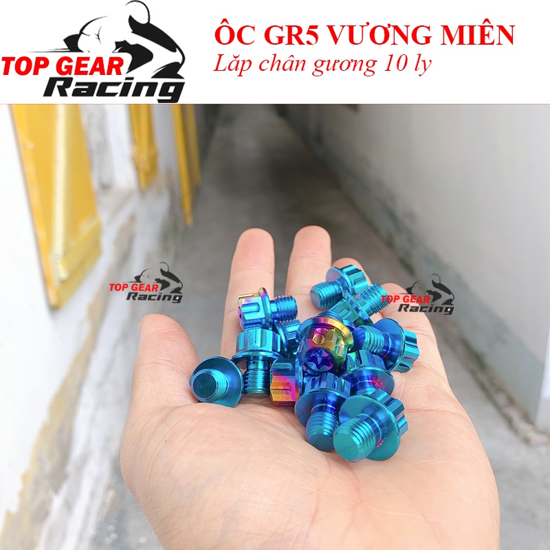 Ốc Titan Salaya Đầu Vương Miện 10ly Lắp Chân Gương &lt;TOPGEAR&gt;